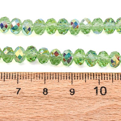 Electroplate Transparent Glass Beads Strands EGLA-A046-01B-04-1