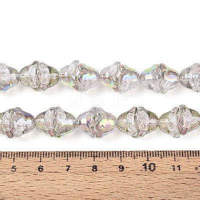 Electroplate Transparent Glass Beads Strands X1-EGLA-N020-03H-1