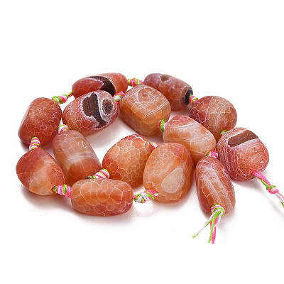 Natural Weathered Agate Beads Strands G-A321-P02-01-1