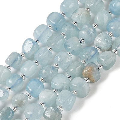 Natural Aquamarine Beads Strands G-A254-A01-01-1