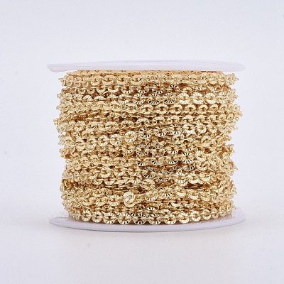 Flat Brass Textured Cable Chains CHC-I030-01G-1