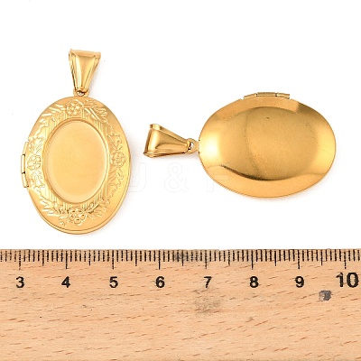 316 Stainless Steel Locket Pendants STAS-K321-07G-1