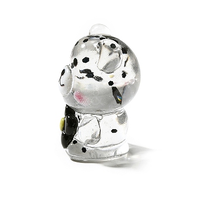 Transparent Resin Little Bear Ornament RESI-S015-01B-1