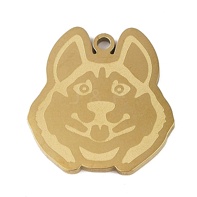 201 Stainless Steel Pendants STAS-C095-41G-1