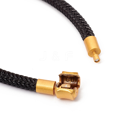 Braided Stainless Steel Wire European Style Bracelets Making MAK-G014-01G-A-1