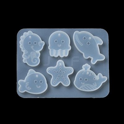 Starfish/Whale/Octopus Pendant DIY Silhouette Silicone Mold DIY-K073-09A-1