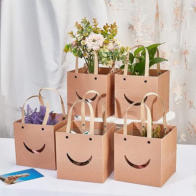 Funny Craft Paper Handbags CARB-WH0018-02A-1