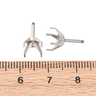 304 Stainless Steel Stud Earring Findings STAS-B091-02B-08P-1
