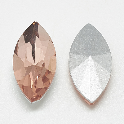 Pointed Back Glass Rhinestone Cabochons RGLA-T083-5x10mm-08-1