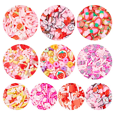 70G 10 Styles Handmade Polymer Clay Sprinkles Mix CLAY-SW0001-03A-1