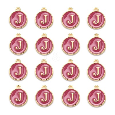 Golden Plated Alloy Enamel Charms ENAM-S118-08J-1