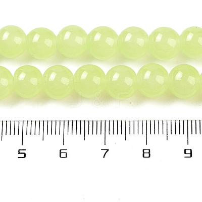 Imitation Jade Glass Beads Strands DGLA-S076-8mm-17-1