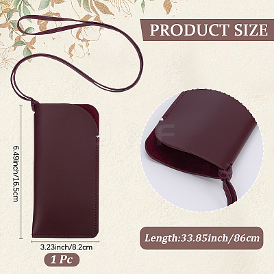 Rectangle PU Leather Eyelasses Case AJEW-WH20130-58D-1