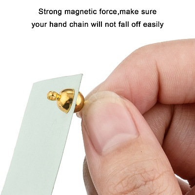 Brass Magnetic Clasps with Loops MC019-NFG-1