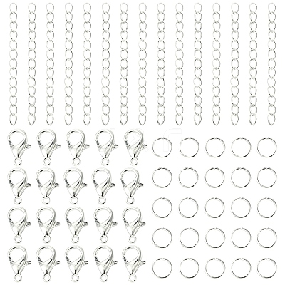 Iron Ends with Twist Chain Extension & Open Jump Rings DIY-YW0010-74S-1
