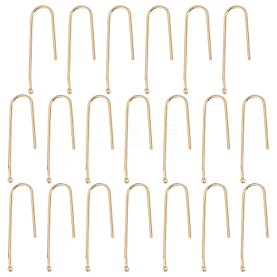 20Pcs Brass Ear Wire KK-ME0001-33-1