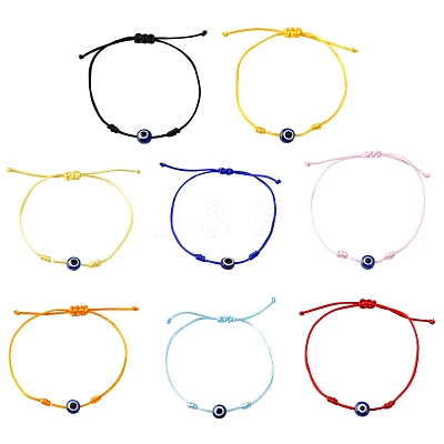 8Pcs Nylon Thread Bracelets BJEW-FS00019-1