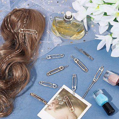 40Pcs 2 Colors Zinc Alloy Hair Pin PHAR-CP0001-09-1