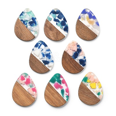 Resin and Walnut Pendants FIND-R051-04-1