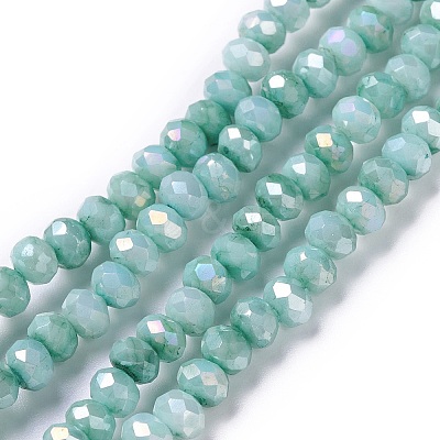 Opaque Glass Beads Strands GLAA-H022-03-1