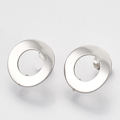 Non-Tarnish 304 Stainless Steel Stud Earring Findings X-STAS-Q231-07A-1