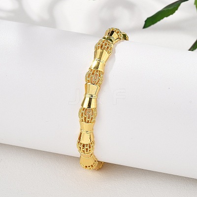 Brass Bangles for Women BJEW-D313-04G-1