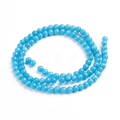 Natural Mashan Jade Round Beads Strands G-D263-4mm-XS20-1