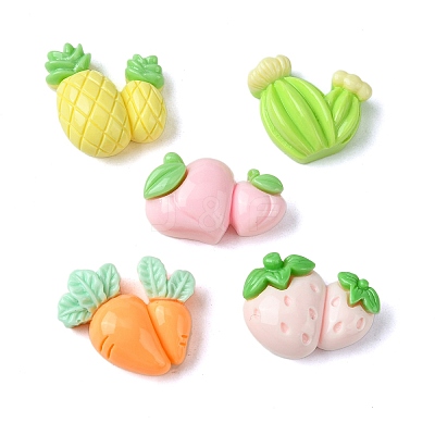 Opaque Resin Decoden Cabochons RESI-K038-05-1