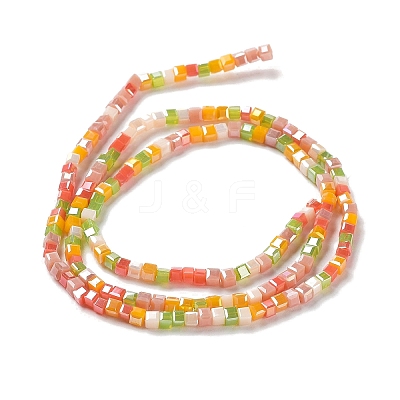 Gradient Color Electroplate Glass Bead Strands GLAA-E042-05-B03-1
