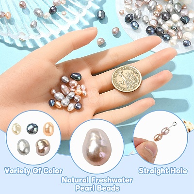 30Pcs 3 Styles Natural Cultured Freshwater Pearl Beads Strands PEAR-YW0001-05-1