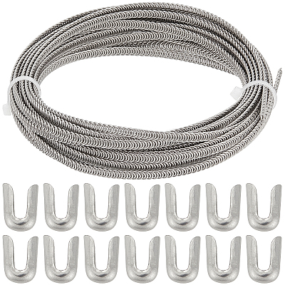5M 201 Stainless Steel Spiral Corset Boning Stay DIY-GF0009-19B-1