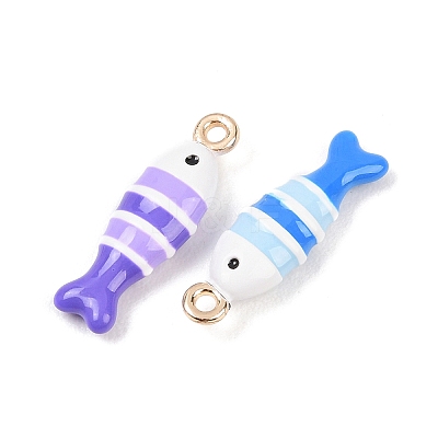 Alloy Enamel Pendants ENAM-A012-17B-G-1