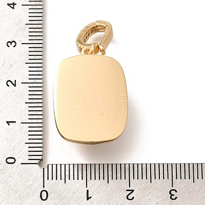 Brass Micro Pave Cubic Zirconia Pendents KK-R212-03G-01-1