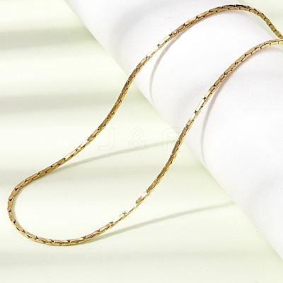 1.3MM 304 Stainless Steel Boston Link Chains Necklaces for Women Men NJEW-Z115-12G-02-1
