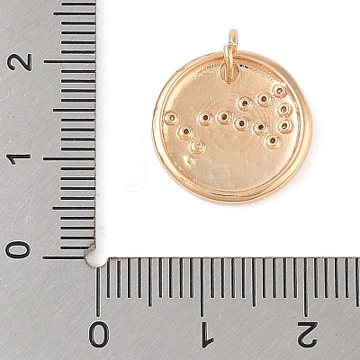Brass with Clear Cubic Zirconia Pendants KK-N256-24H-G-1