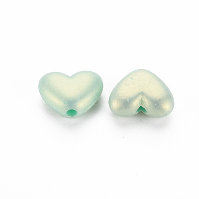 Spray Painted Opaque Acrylic Beads X-ACRP-S679-35-1