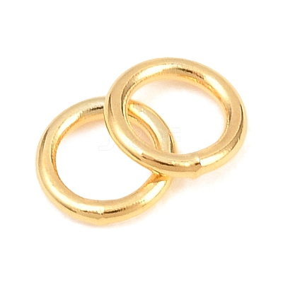 Brass Closed Jump Rings KK-D257-01G-03-1