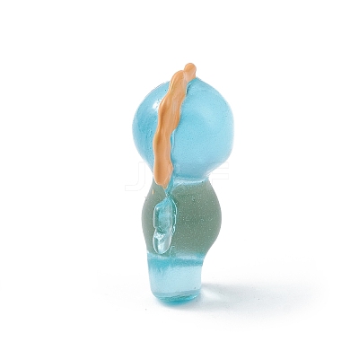 Luminous Resin Sea Animals Display Decoration DJEW-R007-01C-1