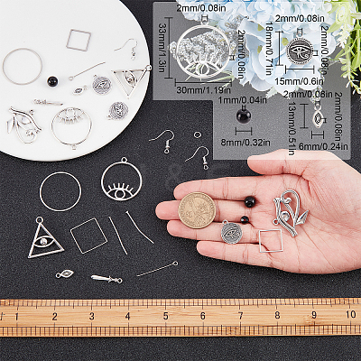 DIY Eye of Ra/Re Dangle Earring Making Kits DIY-SC0019-68-1