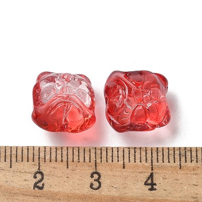 Baking Paint Transparent Glass Beads GLAA-C035-01D-1