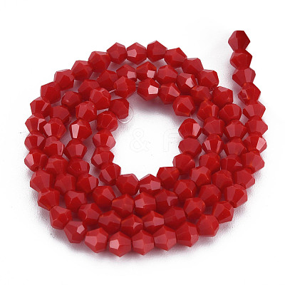 Opaque Solid Color Glass Beads Strands GLAA-Q080-4mm-B13-1