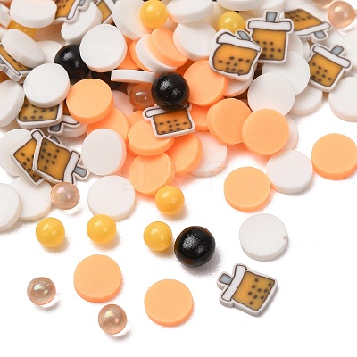 Handmade Polymer Clay Cabochons & Plastic Beads PY-CBA6E6D-02-1