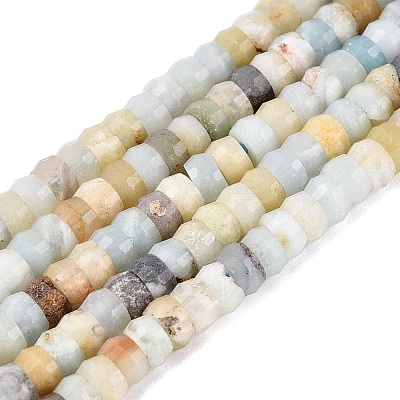 Natural Flower Amazonite Beads Strands G-Q606-46A-10-1