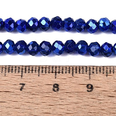 Transparent Electroplate Glass Beads Strands EGLA-Q131-01A-1