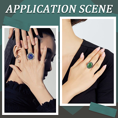 DIY Gemstone Finger Ring Making Kit DIY-SC0022-50-1