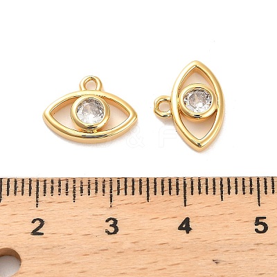Brass Cubic Zirconia Charms LS-KK-D300-11G-1