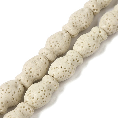 Natural Lava Rock Beads Strands G-U007-01F-1