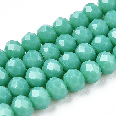 Opaque Solid Color Glass Beads Strands EGLA-A034-P6mm-D31-1