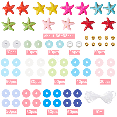 Starfish Stackable Bracelet DIY Making Kit DIY-SC0024-27-1