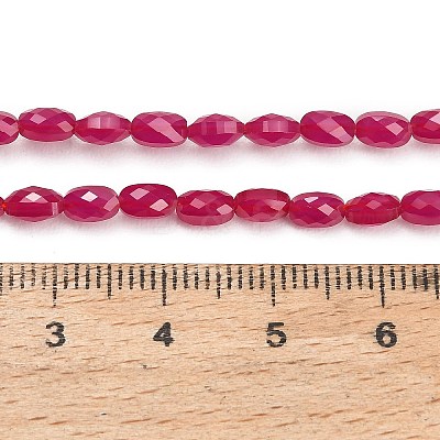 Lab Grown Red Corundum Beads Strands GG-CBAC488-01A-1